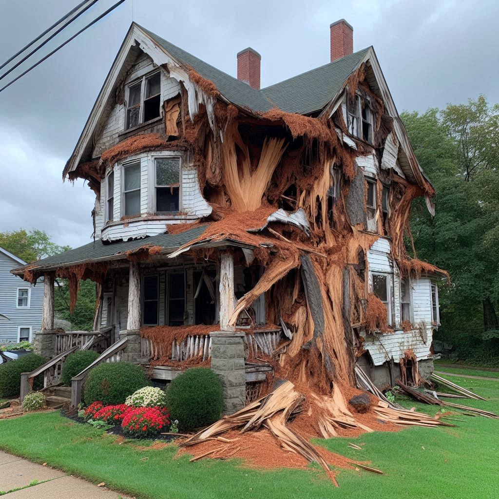 Signs Your Brighton Home Needs a Tree Inspection Damaged tree on an Brighton home showing signs of disease and decay